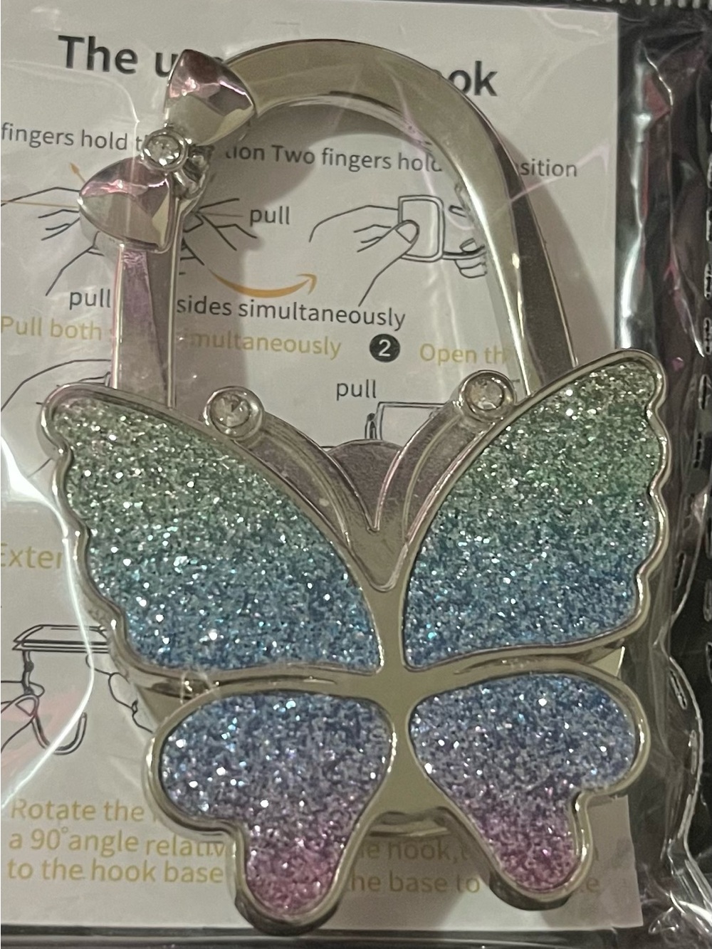 Butterfly Purse Hook - Picture 7 of 9